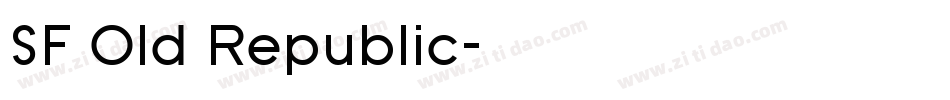 SF Old Republic字体转换